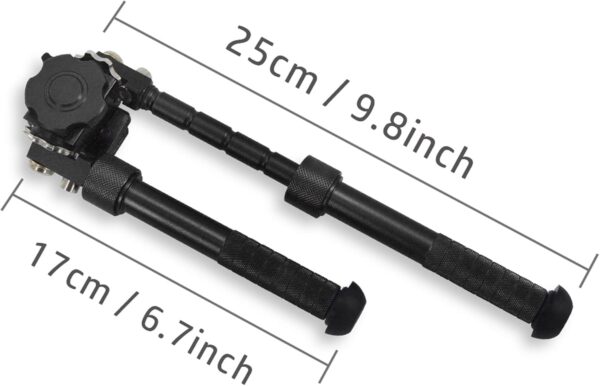 UUQ QV8 6-9 Inches Tactical Rifle Adjustable Bipod for Hunting and Shooting, Directly Attach to Sling Swivel Stud, w/Spike Feet - Image 3