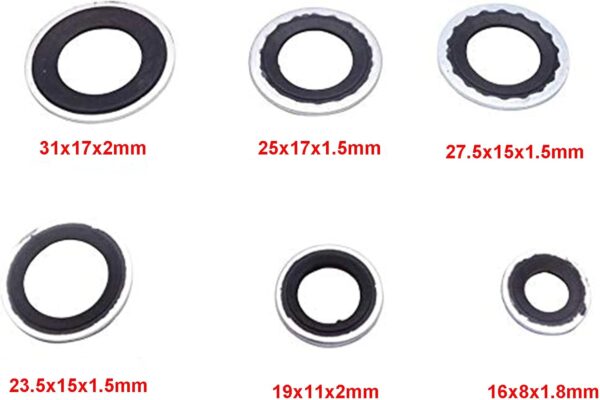 30Pcs A/C Gasket Assortment 15-32241 GM Original Equipment Air Conditioning Compressor Port Seal Washer Kit - Image 4