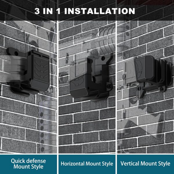 Upgraded Gun Wall Mount for 223/5.56 Rifle, Double Pmag Quick Defense Mount Wall Rack Gun Accessories Ar Wall Mount with Gun Holder Solid Strong Withstand 300Lbs of Tension - Image 3
