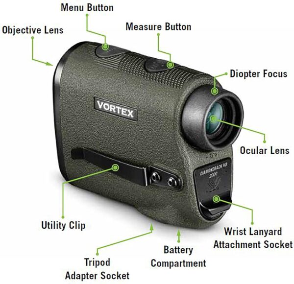 Vortex Optics Diamondback HD 2000 Laser Rangefinder - Image 6