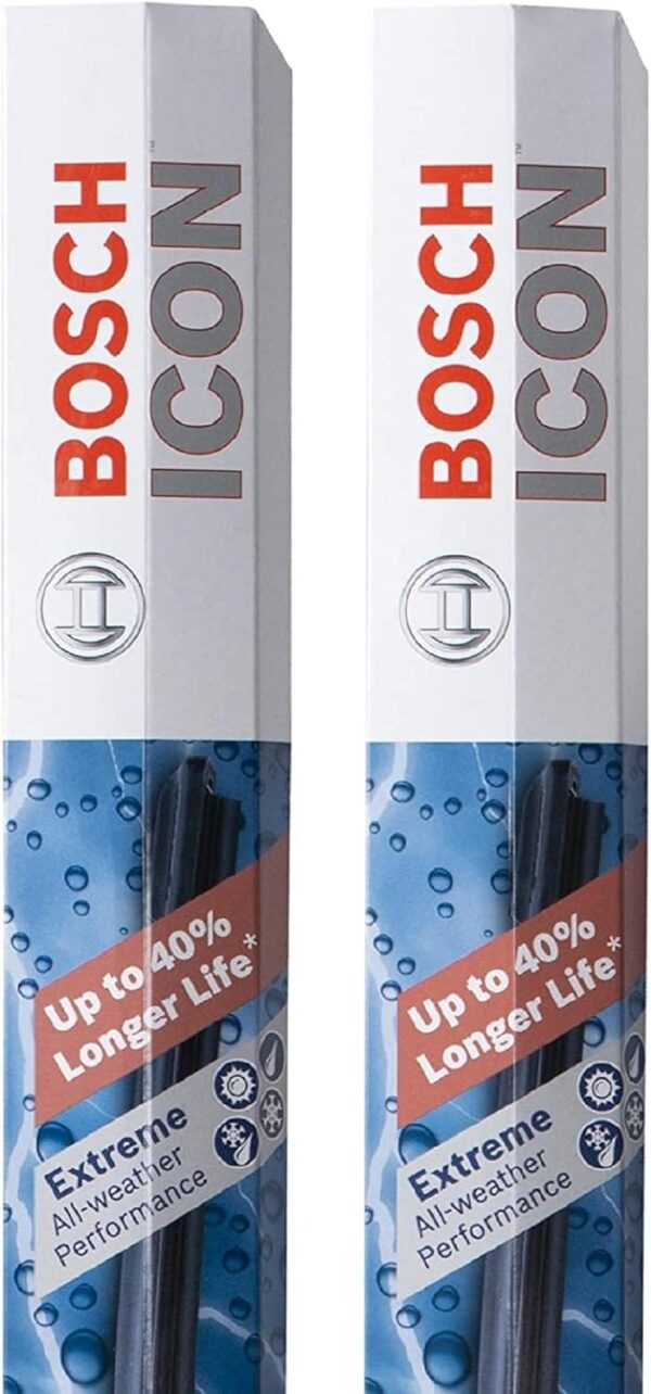 BOSCH 24A19A ICON Beam Wiper Blades - Driver and Passenger Side - Set of 2 Blades (24A & 19A)