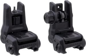 Magpul MBUS 3 Front & Rear Sight Set Fits Picatinny Rail, Black, MAG1166-MAG1167
