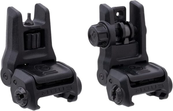 Magpul MBUS 3 Front & Rear Sight Set Fits Picatinny Rail, Black, MAG1166-MAG1167