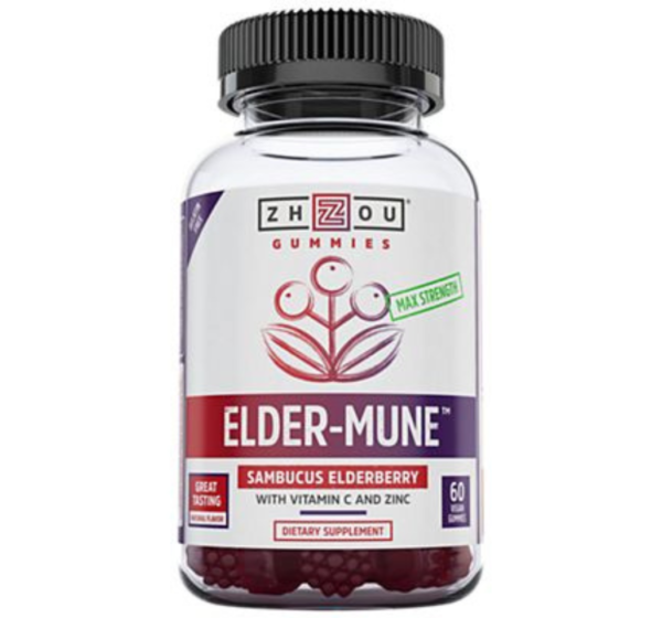 Elder-Mune - Sambucus Elderberry Gummy with Vitamin C & Zinc - Natural Flavor (60 Gummies)