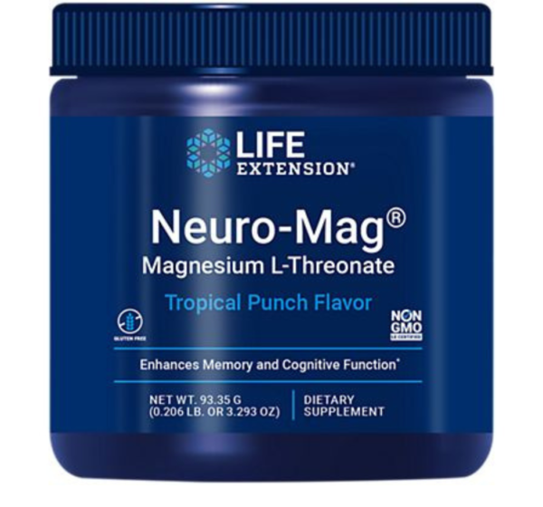 Neuro-Mag Magnesium L-Threonate Powder - Tropical Fruit Punch (30 Servings)